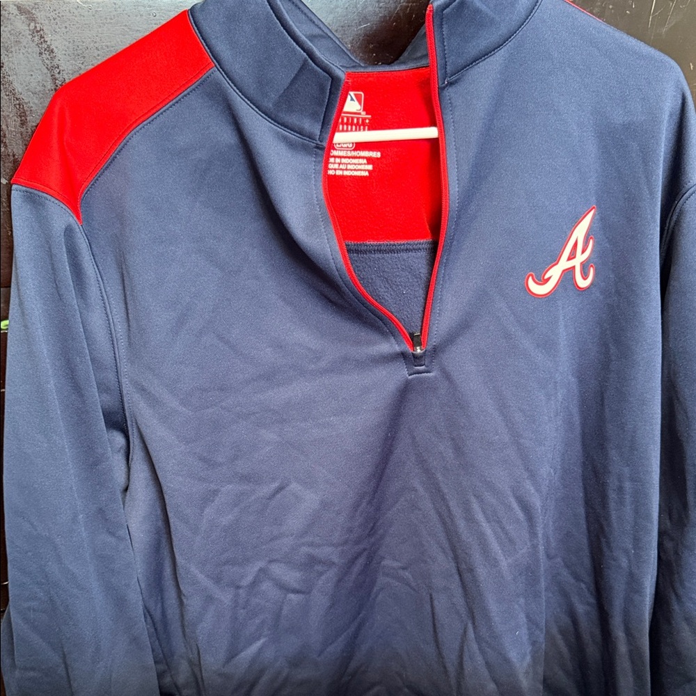 Genuine Merchandise Navy and Red Zip-Up Sweater